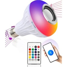 Dempower Ampül LED Rgb Hoparlör Bluetooth 9W Kumandalı Dp-44 2850