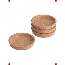 Calperia Mantar Bardak Altlığı Seti - 4 Adet, 9 cm