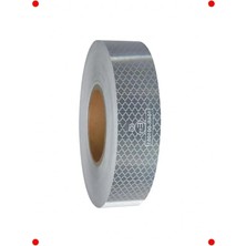 Calperia Onaylı Reflektörlü Ikaz Bandı - Beyaz, 1 Metre x 5 cm