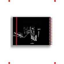 Calperia Spiralli Çizim Eskiz Defteri, 120 Gr. Siyah