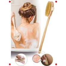 Calperia Ahşap Saplı Doğal At Kılı Banyo & Selülit Fırçası