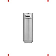 Calperia Lüks Otomatik Mühürlü Termos Bardak 470 ml Gri