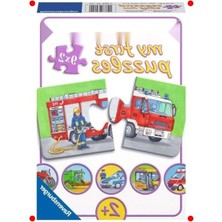 Calperia Küçük Çocuklar Için 9x2 Parça Araç Yapboz Seti