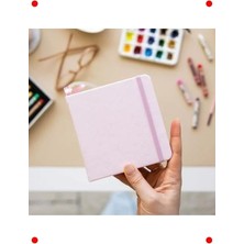 Calperia 12X12 cm Sert Kapak Pembe Eskiz Defteri