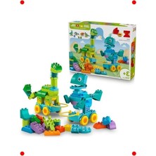 Calperia Tekerlekli Dinozorlar 3'ü 1 Arada Yapım Seti