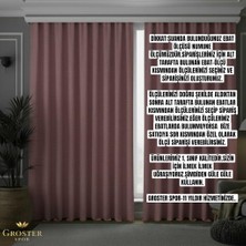 Groster Spor Pudra Blackout, Işık Güneş Geçirmez Karartma Perde Güneşlik, Fon Perde Pilesiz  [enxboy]