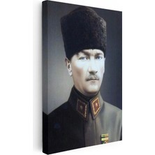 Tablofest Dikey Kanvas Tablo Atatürk Mareşal Kıyafeti Atatürk Tablosu Ev Ofis Duvar Dekoru