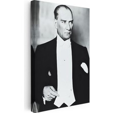 Tablofest Dikey Kanvas Tablo Atatürk Frak Giyim Atatürk Tablosu Ev Ofis Duvar Dekoru
