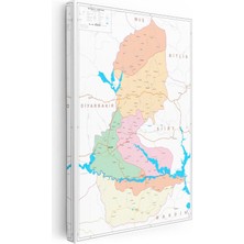 Tablofest Dikey Kanvas Tablo Batman Idari Bölünüş Planı Harita Tablosu Ev Ofis Duvar Dekoru