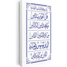 Tablofest Dikey Kanvas Tablo Nas Suresi Okunaklı Hat Yazısı Dini Islami Tablo Ev Ofis Duvar Dekoru
