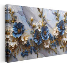 Tablofest Yatay Kanvas Tablo Meyve Dalları Çiçekleri Çiçek Tablosu Ev Ofis Duvar Dekoru