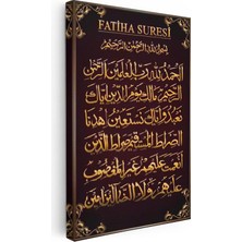Tablofest Dikey Kanvas Tablo Fatiha Suresi Başlıklı Hat Tasarımı Dini Islami Tablo Ev Ofis Duvar Dekoru