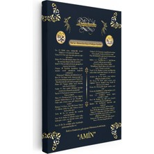 Tablofest Dikey Kanvas Tablo Türkçe Mealli Kişisel Gelişim Ayetleri Dini Islami Tablo Ev Ofis Duvar Dekoru