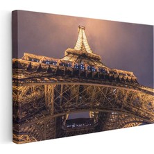 Tablofest Yatay Kanvas Tablo Eyfel Kulesi Mimari Çelik Yapı Şehir Mimari Tablo Ev Ofis Duvar Dekoru