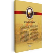 Tablofest Dikey Kanvas Tablo Bosna Fermanı Belgesi Osmanlı Tablosu Ev Ofis Duvar Dekoru