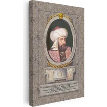 Tablofest Dikey Kanvas Tablo Ertuğrul Gazi Portresi Osmanlı Tablosu Ev Ofis Duvar Dekoru