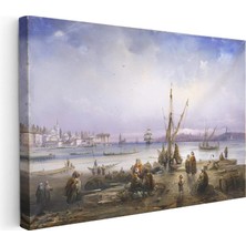 Tablofest Yatay Kanvas Tablo Osmanlı Saray Divan Sahnesi Osmanlı Tablosu Ev Ofis Duvar Dekoru