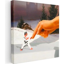 Tablofest Kare Kanvas Tablo Pointer Minecraft Tablosu Ev Ofis Salon Duvar Dekoru