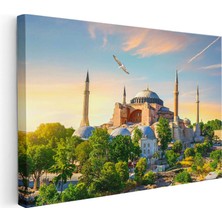 Tablofest Yatay Kanvas Tablo Ayasofya Camii Tarihi Yarımada Şehir Mimari Tablo Ev Ofis Duvar Dekoru