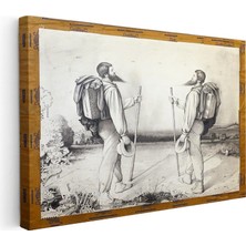 Tablofest Yatay Kanvas Tablo Bonjour Monsieur Courbet Minecraft Tablosu Ev Ofis Salon Duvar Dekoru