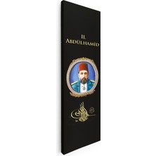 Tablofest Dikey Panoramik Kanvas Tablo Sultan Iı Abdülhamid Portresi Osmanlı Tablosu Ev Ofis Duvar Dekoru