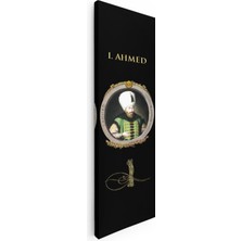 Tablofest Dikey Panoramik Kanvas Tablo Sultan I Ahmed Portresi Osmanlı Tablosu Ev Ofis Duvar Dekoru