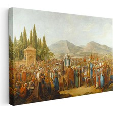 Tablofest Yatay Kanvas Tablo Osmanlı Resmi Tören Alayı Tarihi Sahne Ev Ofis Duvar Dekoru