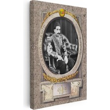 Tablofest Dikey Kanvas Tablo Sultan Iı Abdülhamid Klasik Portre Osmanlı Tablosu Ev Ofis Duvar Dekoru