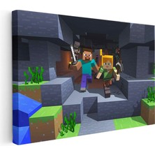 Minecraft - Maden Keşfi Kanvas Tablo