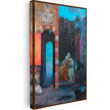 Tablofest Dikey Kanvas Tablo Backyard Piksel Minecraft Tablosu Ev Ofis Salon Duvar Dekoru