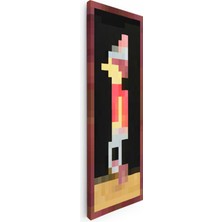 Tablofest Dikey Kanvas Tablo Panoramik Graham Piksel Minecraft Tablosu Ev Ofis Salon Duvar Dekoru