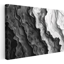 Tablofest Yatay Kanvas Tablo Modern Dalga Katmanları Soyut Tablo Ev Ofis Duvar Dekoru