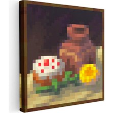 Tablofest Kare Kanvas Tablo Baroque Piksel Minecraft Tablosu Ev Ofis Salon Duvar Dekoru