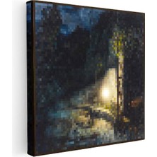 Tablofest Kare Kanvas Tablo Orb Piksel Minecraft Tablosu Ev Ofis Salon Duvar Dekoru