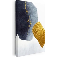 Tablofest Dikey Kanvas Tablo Altın Parçacıklı Doku Soyut Tablo Ev Ofis Duvar Dekoru