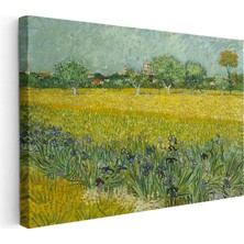 Tablofest Yatay Kanvas Tablo Van Gogh Buğday Tarlası Köy Ressam Tablosu Ev Ofis Duvar Dekoru