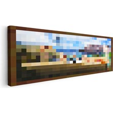 Tablofest Yatay Panoramik Kanvas Tablo The Pool Piksel Minecraft Tablosu Ev Ofis Salon Duvar Dekoru