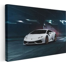 Tablofest Yatay Kanvas Tablo Lamborghini Huracan Garaj Temalı Spor Araba Lamborghini Tablosu Ev Ofis Dekoru