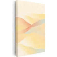 Tablofest Dikey Kanvas Tablo Dalgalı Tepe Görünümü Soyut Manzara Tablosu Ev Ofis Duvar Dekoru