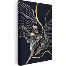 Tablofest Dikey Kanvas Tablo Geometrik Taş Formları Modern Soyut Tablo Ev Ofis Duvar Dekoru