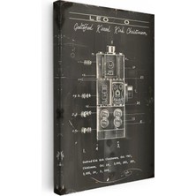 Tablofest Dikey Kanvas Tablo LEGO Blokları Iç Görünüm Patent Vintage Tablo Ev Ofis Duvar Dekoru