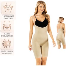 Bipamuk Kadın Göğüs Altı Tam Boy Korse Bel Basen ve Sırt Toparlayıcı 1 Beden Ince Gösteren