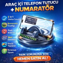 Galacticevo Araç Içi Telefon Tutucu Numaratör 360° Dönebilir Yapışkanlı