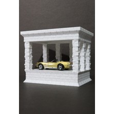 3D Printer Sepeti Hot Wheels 1:64 Model Araba Sergi Standı – Antik Yapı Konsept Diorama