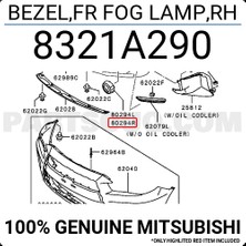 TŞT Mitsubishi Outlander Ön Sis Lamba Kapağı Delikli Krm Sağ 2010- (Oem No:  8321A290)
