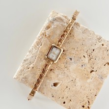 Vesce Atelier Ryen Gold Saat Beyaz