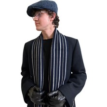 Erkek Peaky Blinders Stil Kasket ve Atkı Takımı / Ingiliz Tarzı Kasket ve Atkı Kombini