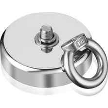 Hdg Kurtarma Yakalama Mıknatısı 60 mm Yuvarlak Neodyum Magnet Pot Nedoyum Mıknatıs Halkalı  Mıknatıs