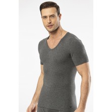 Cacharel - Termal Kısa Kol V Yaka 1602/GRI