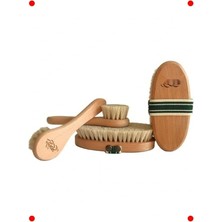 Calperia Doğal At Kılı Vücut Fırçası Seti - 4 Parça Bakım